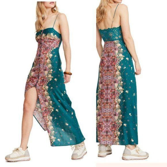 Free People Morning Song Print Maxi Dress … - Picture 1 of 8